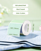 2" Circle Thermal Labels 150 Labels/Roll+2" Circle Thermal Labels 750 Labels/Roll