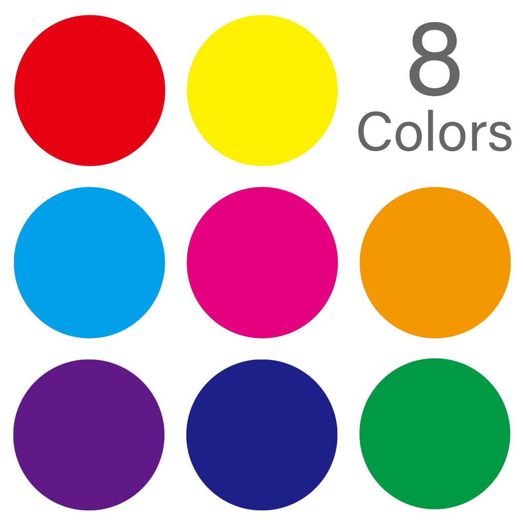 4000 Pcs Colored Dot Stickers, 8 Color Coding Circle Labels, 3/4" Round Dot