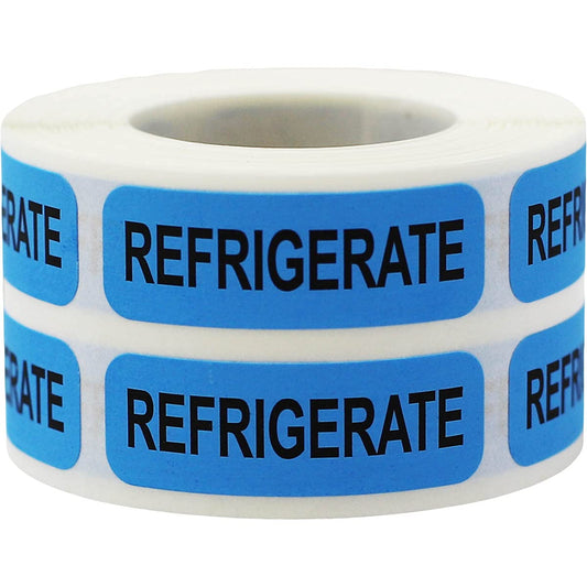 Refrigerate Medical Healthcare Labels, 0.5 x 1.5 Inch Rectangle, 500 Total Labels