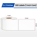 LLIKED 2"x3" Removable Labels 500 Thermal Labels with No Residue White 2x3 Inch