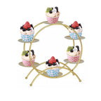 Gold 6-Tier Ferris Wheel Metal Display Rack Tabletop Organizer Gold-Large size