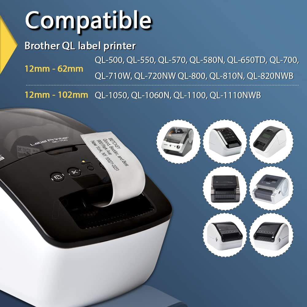 BETCKEY - Compatible Round Labels Replacement for Brother DK-1218 (0.94 in Dia), Use with Brother QL Label Printers [1 Roll/1000 Labels]