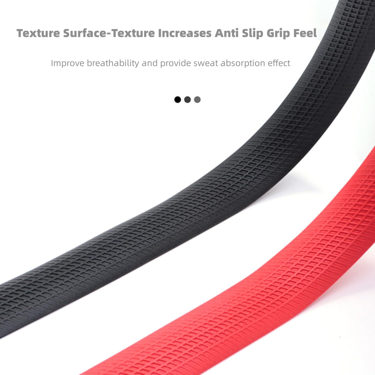 Bike Handlebar Tapes, Black, 2 Rolls | Comfortable, Anti-Slip, Damping Sweat Breathable, Soft Touch Silicone, Self-Adhesive