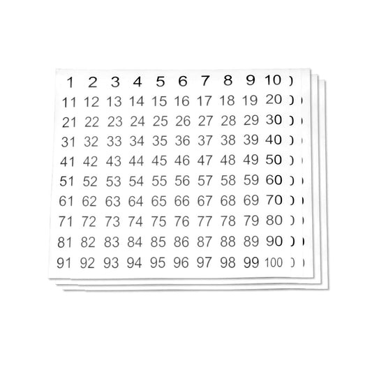 Consecutive Number Stickers 1 to 100 White 0.5" Round Dot Labels Great for Classroom Office Home Warehouse Inventory Retail Store (100 Stickers per Sheet, 3 Sheets) 3 Sheet (300 Labels)