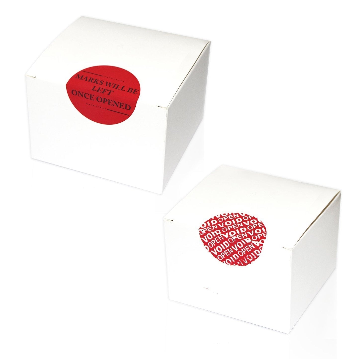 Solitary Walker 100Pcs Tamper Evident Security Labels Diameter 2 inch Rounds Red Complete Transfer Tamper Proof Stickers Safety Torn up Invalid Seals Tape