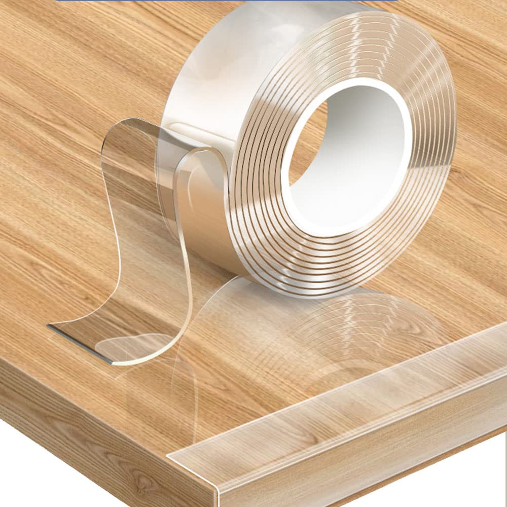 Baby Proofing Edge Protector for Baby 16.4ft Clear Edge Protector Strip Safety Corner Guards Child Proof Corner Bumper for Furniture 2" x 16.4' (thk: 1mm)