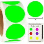 Fluorescent Green 2" Color Coding Labels for Warehouse Classroom Office