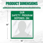 Safety Mirror Sign for Workplace - "Our Safety Program Depends on You" Our Safety Program Depends on