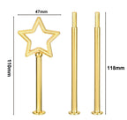 3 Tier Cake Tray Stands Zinc Alloy Cake Stands Fitting Holder Rod Stand Handle Cupcake Stand Hardware Handles DIY Making (Golden Star) Golden Star