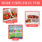 6-Quart Plastic Garden Harvest Baskets with Handles, 6 Pack