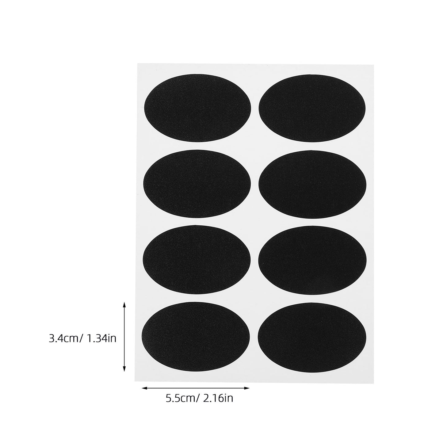 20 Sheets Printable Labels Mini Jar Labels for Storage Bins Adhesive Labels Pantry Sticker Oval Sticker Classification Sticker Bottle Chalk Bottle Black Oval Storage Box