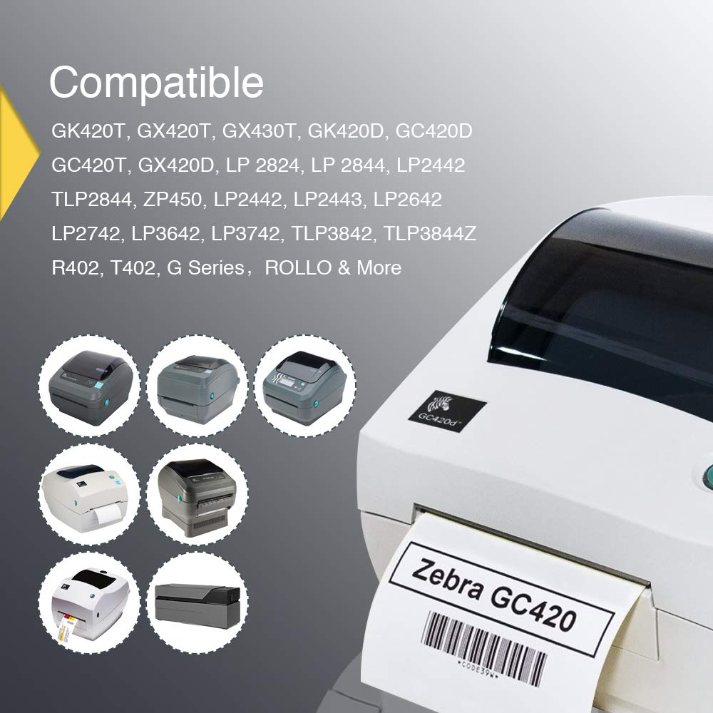 BETCKEY - 2.625" x 1" (67 mm x 25 mm) Thermal Labels, [2 Roll/4000 Labels]