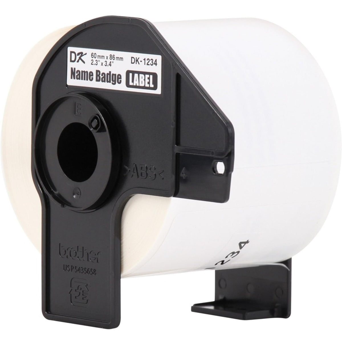 Brother Genuine DK-12343PK Die-Cut Name Badge Paper Labels, 2.3 in x 3.4 in (60 mm x 86 mm) Adhesive Name Badge White Paper Labels, 260 Labels per Roll, (3) Rolls per Box 3 Rolls