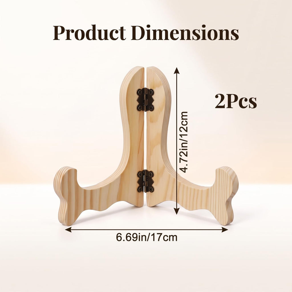3PC 5" Small Plate Stand for Display Wooden Picture Plaque Holders