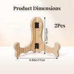 3PC 5" Small Plate Stand for Display Wooden Picture Plaque Holders