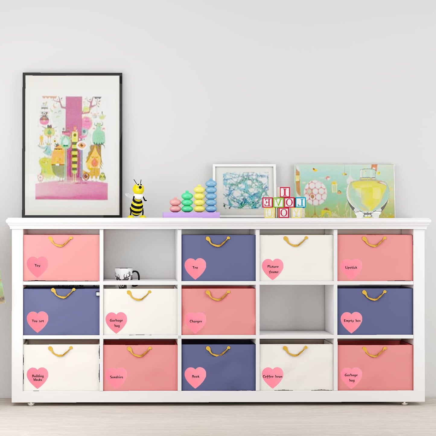 BLMHTWO 1000 Pieces Heart Stickers Roll, 25mm/1 Inch Pink Labels With Self-Adhesive and Strong Viscosity for Envelopes, Scrapbooking, Gift Wrapping