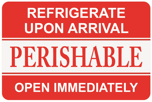Perishable Open Immediately Stickers,2x3 inch 200pcs Waterproof Perishable Refrigerate Upon Arrival Open Immediately Sticker