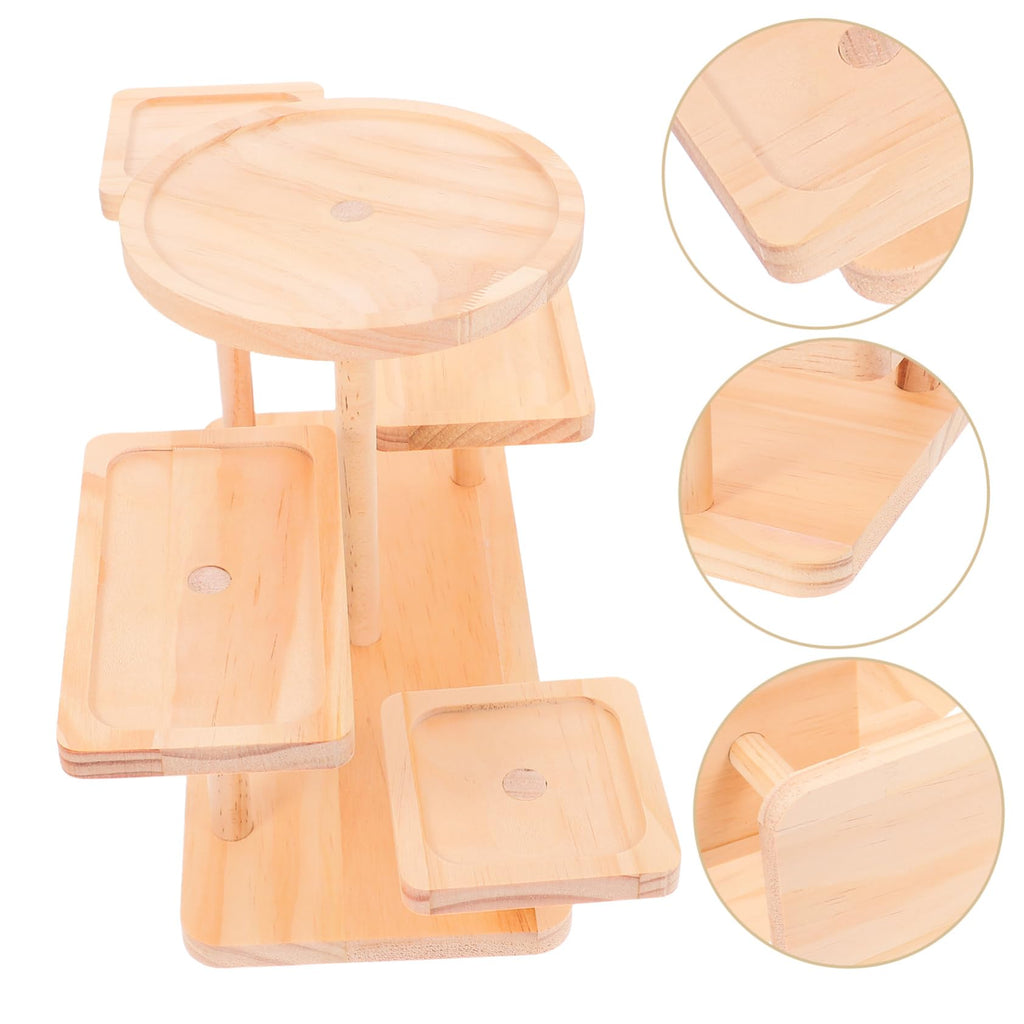 Space-Saving Wooden Jewelry Display Rack for Craft Shows Decor Makeup and Home Decor