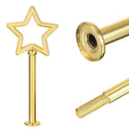 3 Tier Cake Tray Stands Zinc Alloy Cake Stands Fitting Holder Rod Stand Handle Cupcake Stand Hardware Handles DIY Making (Golden Star) Golden Star