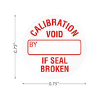 SmartSign Calibration Void If Seal Broken Tamper Resistant Vinyl Labels in Dispenser Box | Pack of 250, 0.75" x 0.75", Adhesive Vinyl Stickers 0.75" X 0.75" - Pack of 250