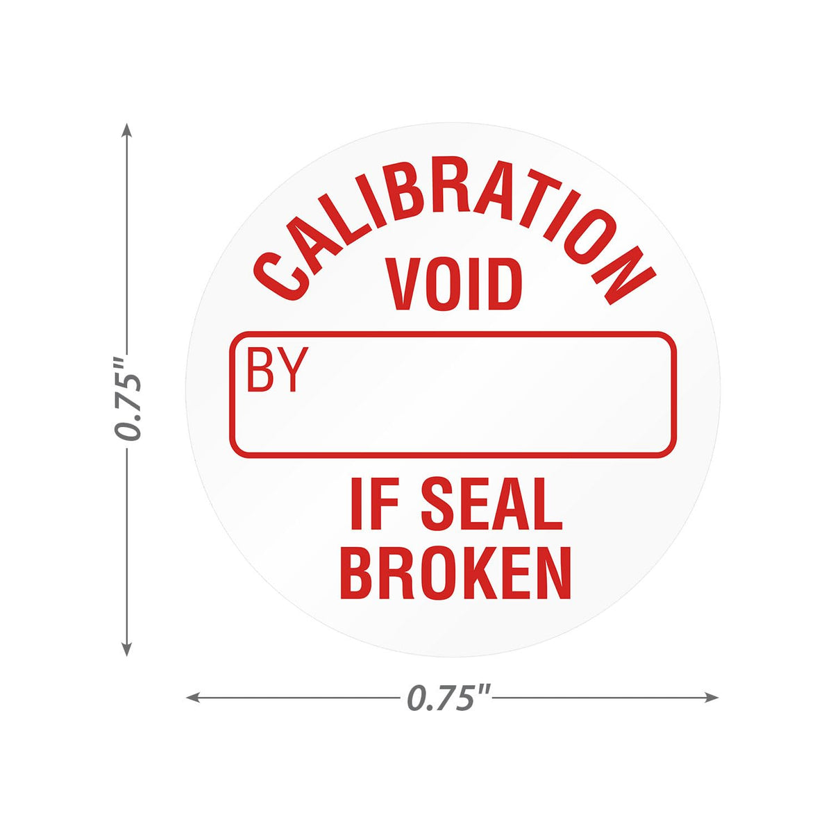 SmartSign Calibration Void If Seal Broken Tamper Resistant Vinyl Labels in Dispenser Box | Pack of 250, 0.75" x 0.75", Adhesive Vinyl Stickers 0.75" X 0.75" - Pack of 250