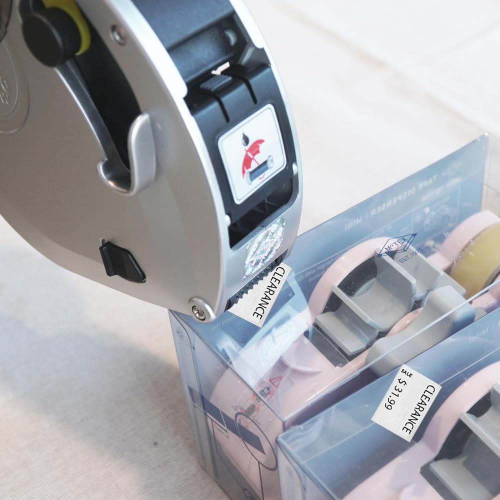 Motex 2 Line Blank Labels - 20,000 White Blank Price and Date Gun Labels with 1 Ink Roll, Fits MX-2316NEW 20 Rolls + 1 Ink