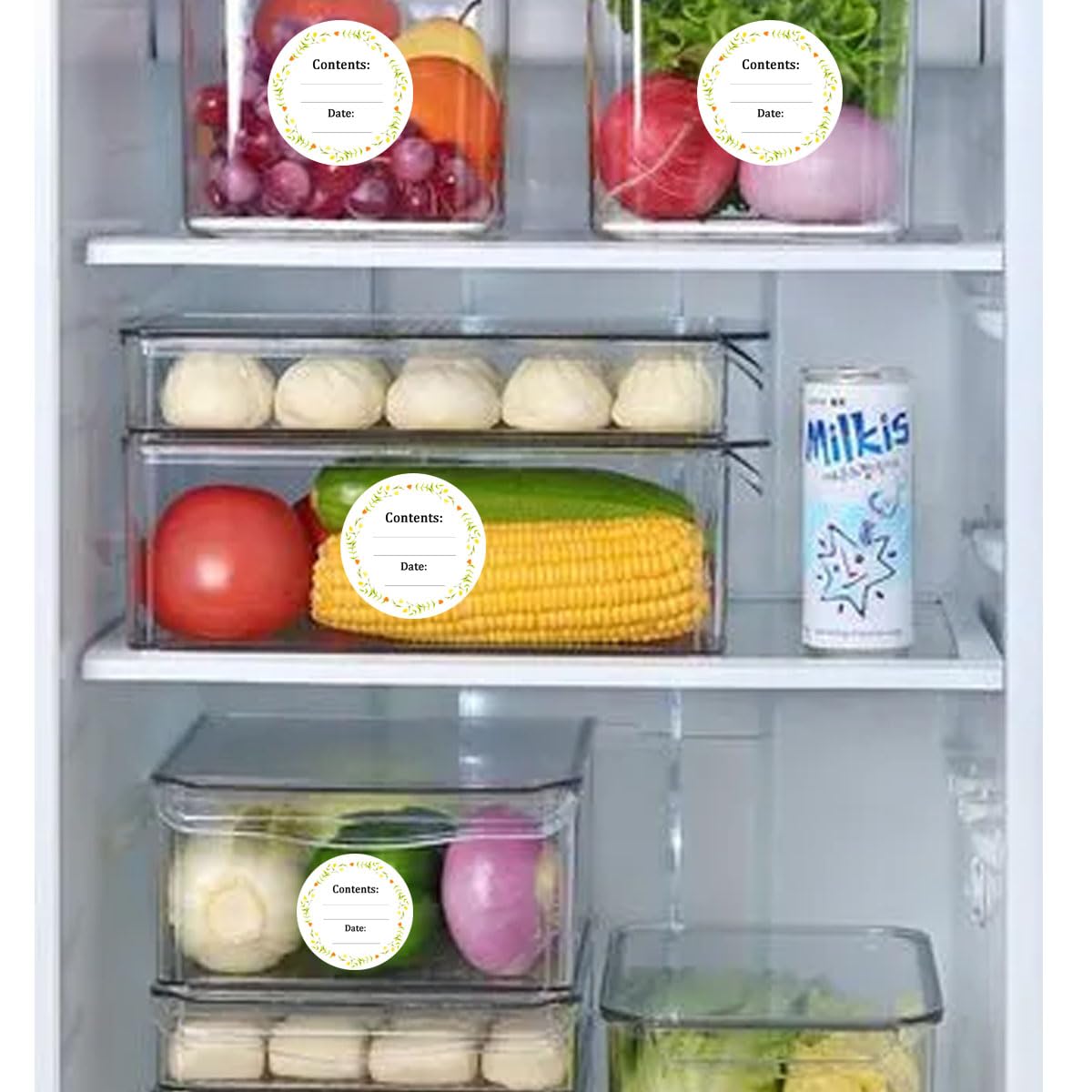 Dissolvable Canning Labels for Mason Jars,1.5 Inch Dissolvable Food Label Stickers Removable Freezer Labels Food Date Labels Food Label Stickers for Food Containers(Pack-200)