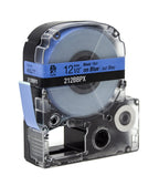 Epson LABELWORKS 212BBPX Label Tape - Black on Blue - 1/2" (12mm), 30ft 12mm