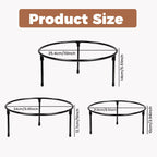 3 Pcs Black Metal Wire Pizza Pan Holder, 3 Size Pizza Stand