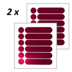 customTAYLOR33 High Intensity Grade Reflective Safety Decals/Stickers for Motorcycle, Bicycle, Snowboarding, Racing Helmets or Vehicles (Set of 2 (12 Strips & 12 Circles), Special Edition Hot Pink) Set of 2 (12 Strips & 12 Circles)