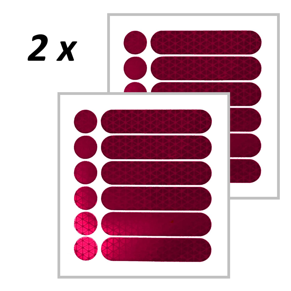 customTAYLOR33 High Intensity Grade Reflective Safety Decals/Stickers for Motorcycle, Bicycle, Snowboarding, Racing Helmets or Vehicles (Set of 2 (12 Strips & 12 Circles), Special Edition Hot Pink) Set of 2 (12 Strips & 12 Circles)