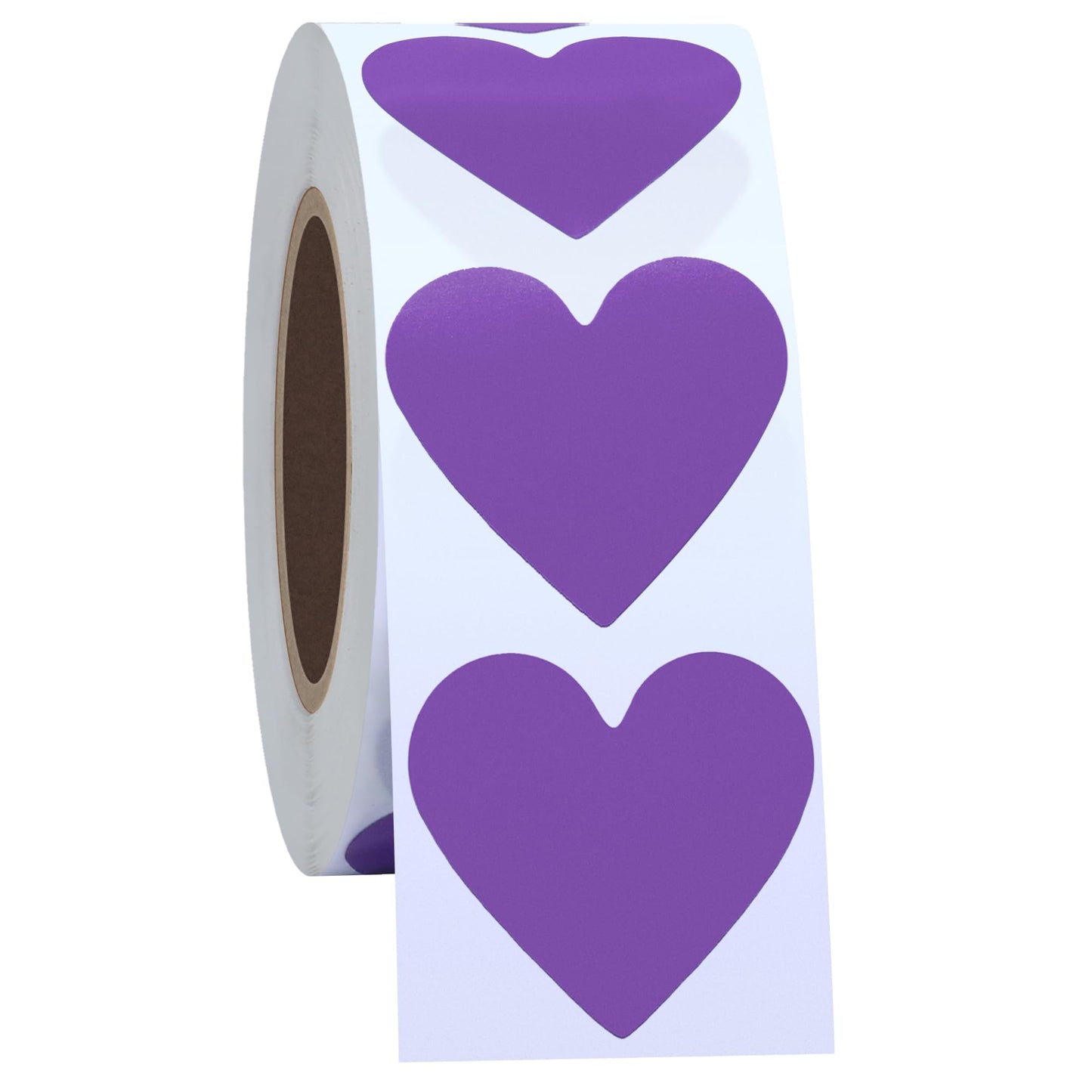 Hybsk 1000pcs Purple Heart Stickers 30mm Love Labels for Crafting Scrapbooking (Purple)
