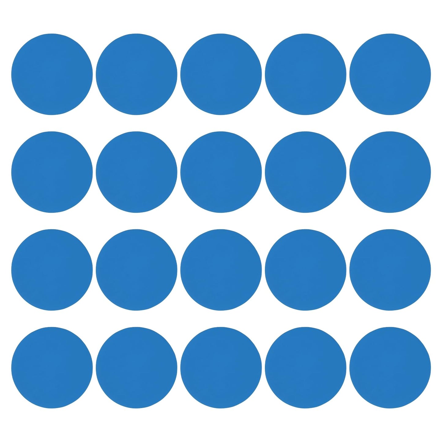 PATIKIL 5" Round Floor Sticker, 20 Pack Floor Spot Marker Self Adhesive Waterproof Vinyl Line Up Sign Decorative Stickers for Classroom, Ice Blue 5"