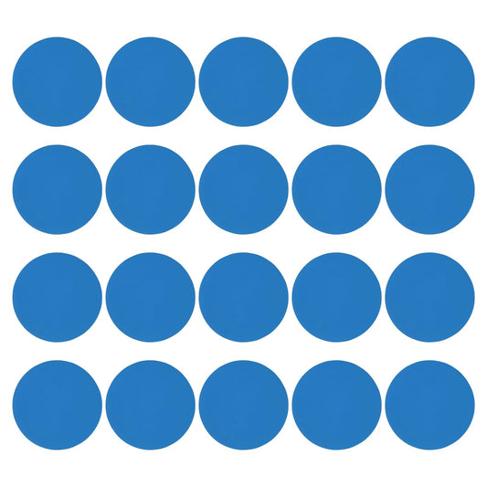PATIKIL 5" Round Floor Sticker, 20 Pack Floor Spot Marker Self Adhesive Waterproof Vinyl Line Up Sign Decorative Stickers for Classroom, Ice Blue 5"