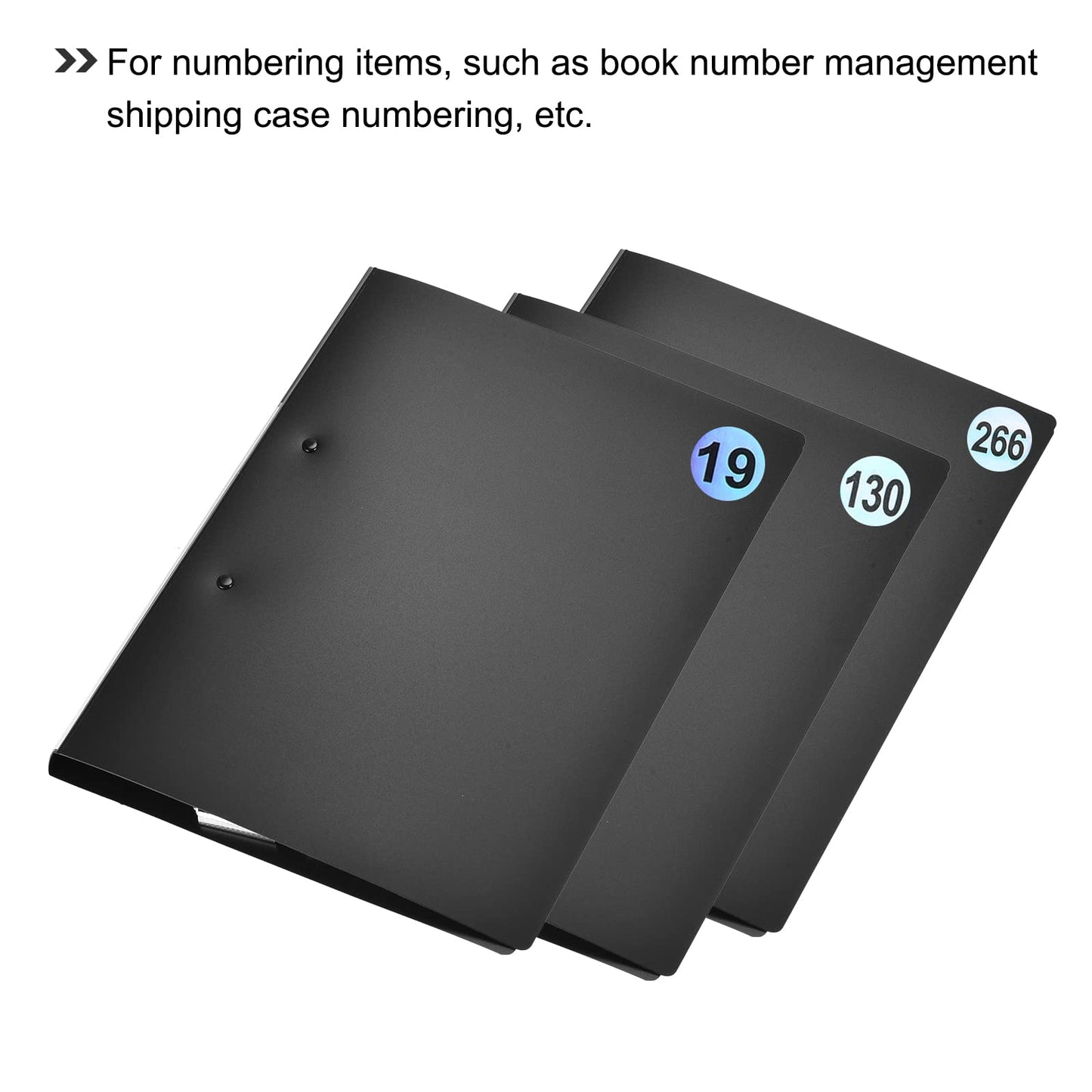 MECCANIXITY Number Sticker 1 to 60 Number Self Adhesive Reflective Label for Sorting Storage Box Inventory, Pack of 10