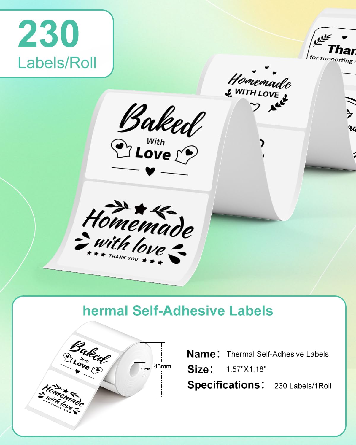 M100 [3x230 pcs] Square Label, 1.57'' x 1.18'' (40 x 30 mm), Compatible with Label Maker M110/ M220/ M221/ M120/ M200/M260/M150, 230 Labels/Roll, 3 Roll, Multi-Purpose Adhesive Thermal Labels 1.57'' x 1.18'' (40 x 30 mm)