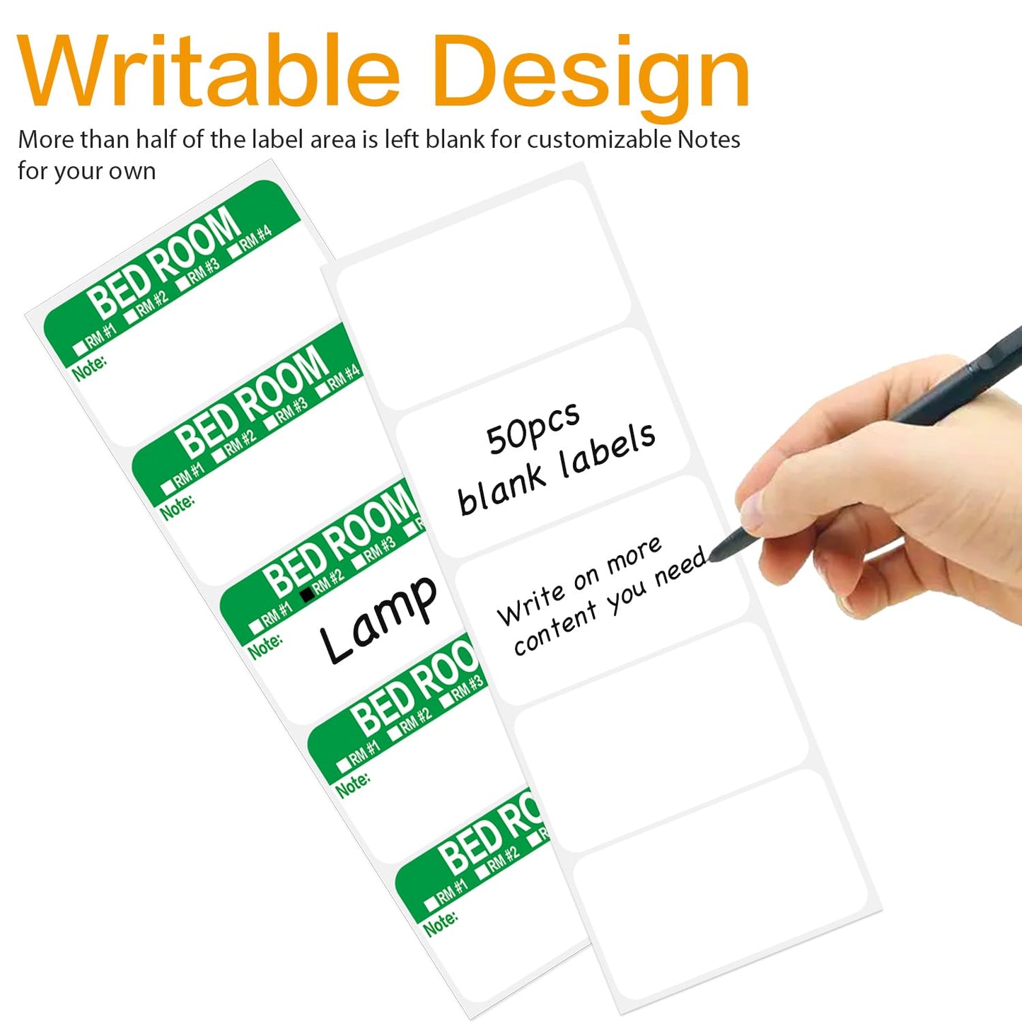 300 Count 3.5 x 2 Large Home Moving Packing Box Labels for 3-4 Bedroom House with Writable Notes Areas, 6 Color Coded Moving Labels for Boxes + Fragile Moving Stickers