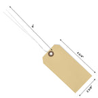 Durable Manila Tags with Wire Attached, #5, 4 3/4" x 2 3/8", 200 Tags