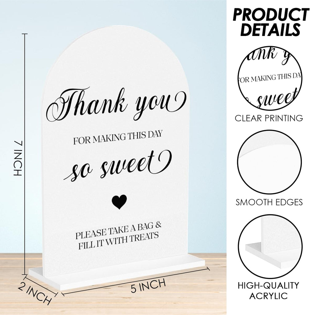 Candy Bar Sign, Dessert Table Sign, Wedding Engagement Bridal Shower Decor fo Ceremony Reception Party, Weddings Table White Acrylic Sign Wedding13