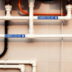 1 Roll Compressed Air Pipe Labels, Economy Pipe Markers 1