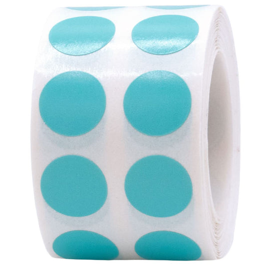 Teal 1/2" Inch Round Adhesive Labels 1,000 Color Coding Dot Stickers for Efficient Inventory Management, Crafting Projects, and Organizational Tasks in Offices, Schools, and Homes Teal