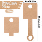 1000 Pcs Self Adhesive Bracelet Display Cards, Necklace Cards for Selling Jewelry, Hanging Bracelet Packaging Card, for Keychain, Earring, Necklace, Hairband and Scrunchies, 3.93 X 1.57 Inches(Brown)