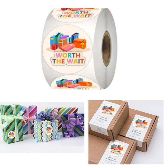 Worth The Wait Small Business Labels Happy Mail Sticker Customer Appreciation Stickers,2 Inch Thank You for Your Order Stickers for Online Retailers,500 Pcs