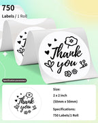 4"x3" Thermal Labels Roll for Small Business Supplies with 2" White Round Label Stickers Roll