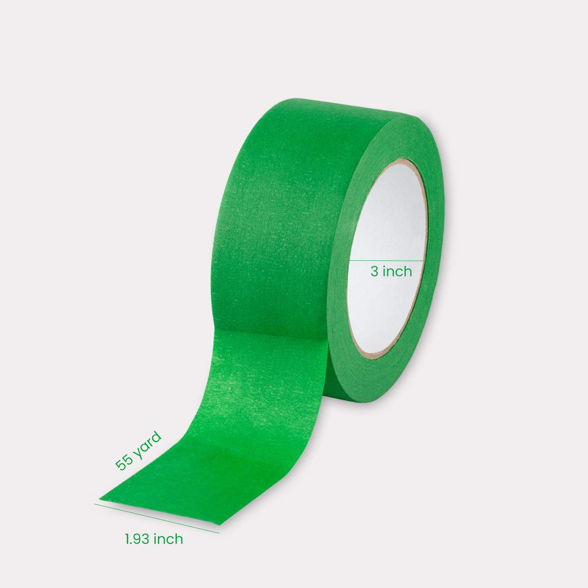 Lichamp Wide Green Painters Tape 2 inch, 1pc Medium Adhesive Green Masking Tape, 1.95 inches x 55 Yards 1.93 inches