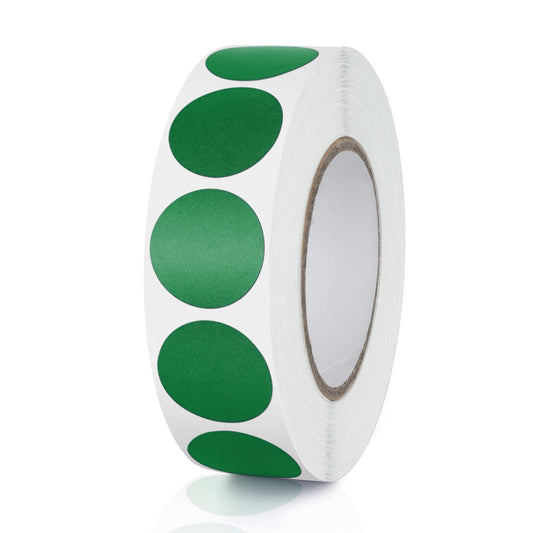 Round Stickers Green 3/4 Inch Circle Labels with Color Coding Dot Sticker Waterproof Removable Roll of 1000 PCS
