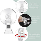 10-Pack Suction Cup Clips, Clear Tag Holders for Sign Display