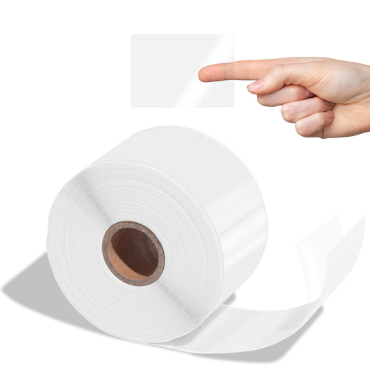 Aegis Adhesives - 2" X 3" Clear Rectangle Labels - Transparent Stickers to Protect Barcodes, Addresses, Library Book Spines, and More (1 Roll, 500 Labels/Roll) 2" X 3"