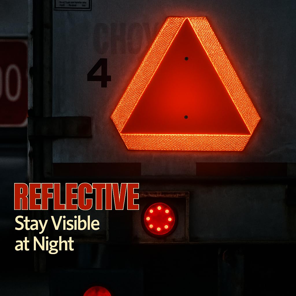 Ignixia Slow Moving Vehicle Sign, Rust free Aluminium Slow Moving Vehicle Triangle signs, 14”x 16” Inches Orange base with Reflective border, SMV Sign for Golf Cart, UTV, safety signs (Aluminum 02Pcs) Aluminum 02Pcs