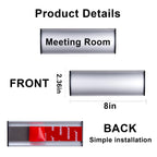 5Pcs Curved NamePlate Holder for Wall or Door 2.36'' x 8'', Silver 2.36*8 Silver Name plate